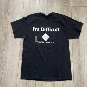 Port & Company I Am Difficult Beaver Creek, Co Graphic T-Shirt Men Large Black